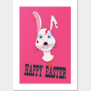 happy easter day bunny Posters and Art